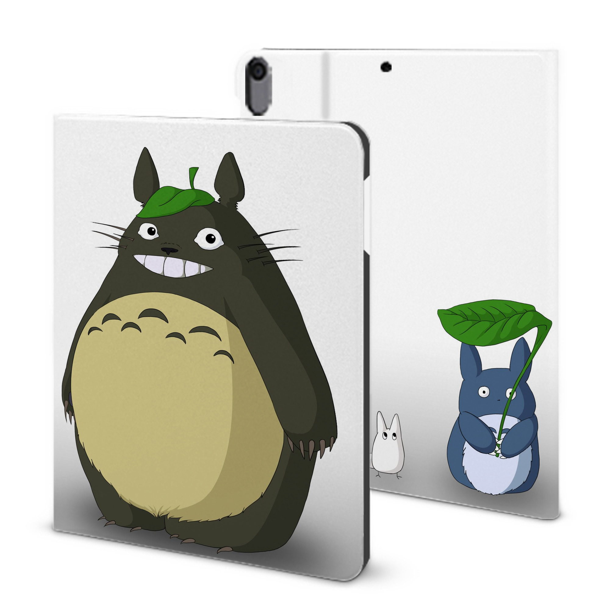 （画像用） となりのトトロ 草壁メイ 草壁サツキ My Neighbor Totoro Satsuki Kusakabe Mei Kusakabe IPad ケース ブック型 PUレザー TPU 耐衝撃 軽量 薄型 ペン収納なし 全面保護 IPad 各モデル対応